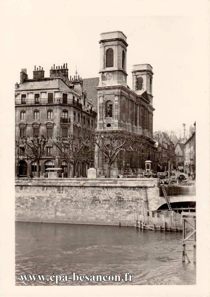 BESANÇON - Pont Battant (détruit) et Église de la Madeleine (années 40) - Photo 4x8 cm